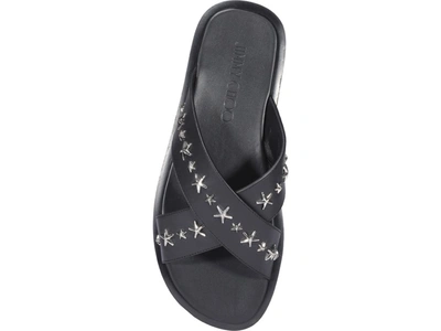 Shop Jimmy Choo Palmo Star Embellished Sandals In Black