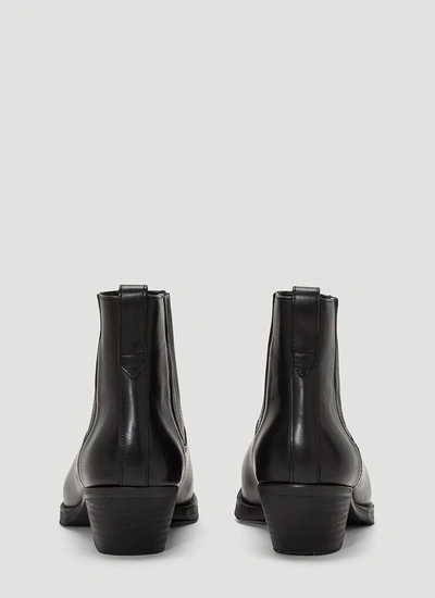 Shop Our Legacy Camion Square Toe Ankle Boots In Black