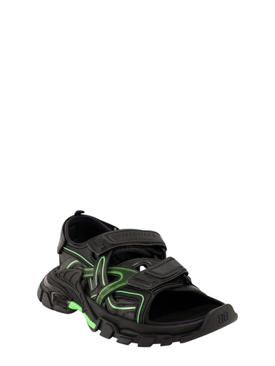 Shop Balenciaga Track Slide Sandals In Black