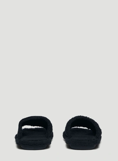 Shop Balenciaga Logo Embroidered Home Slides In Black