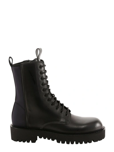 Shop Valentino Vltn Combat Boots In Black