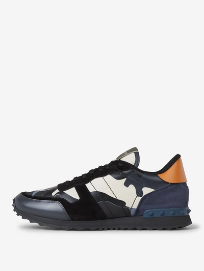 Shop Valentino Garavani Rockstud Camouflage Sneakers In Multi