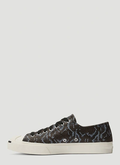 Shop Converse Jack Purcell Print Sneakers In Black