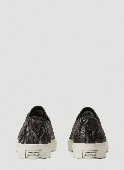 Shop Converse Jack Purcell Print Sneakers In Black