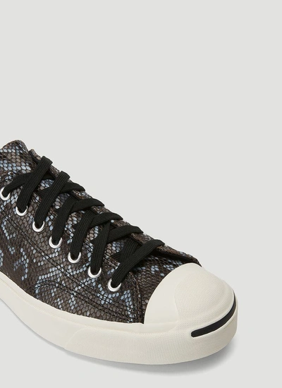 Shop Converse Jack Purcell Print Sneakers In Black