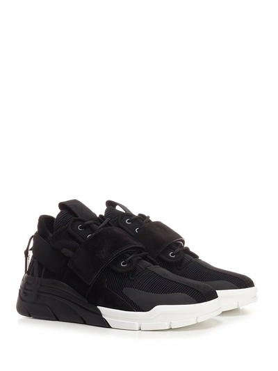 Shop Valentino Vltn Touch Strap Sneakers In Black