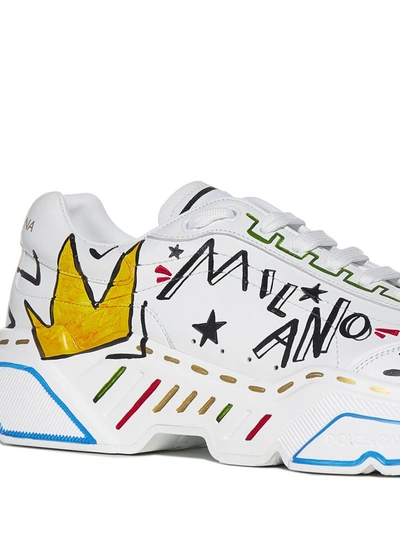 Shop Dolce & Gabbana Daymaster Graffiti Sneakers In Multi