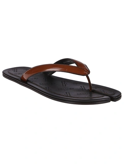 Shop Maison Margiela Tabi Thong Sandals In Black