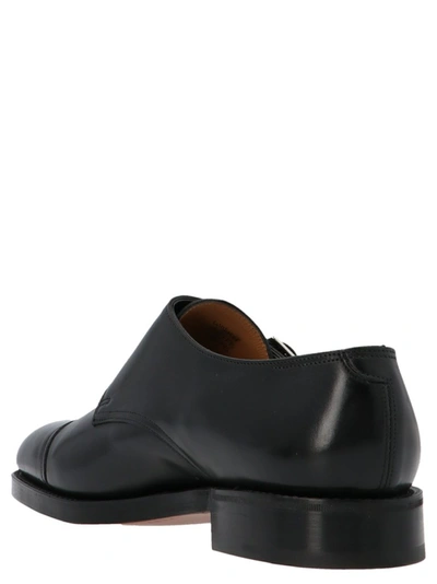 Shop John Lobb Monk Strap Shoes In Black