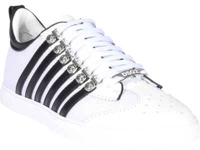 Shop Dsquared2 Stripe Detail Low In White