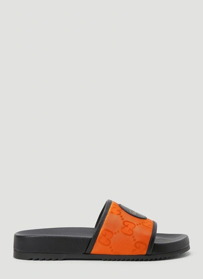 Shop Gucci Off The Grid Slides In Orange