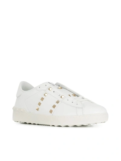 Shop Valentino Garavani Rockstud Untitled Sneakers In White