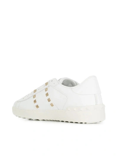 Shop Valentino Garavani Rockstud Untitled Sneakers In White