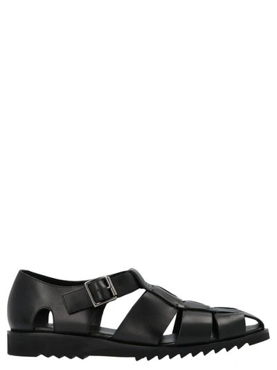 Shop Paraboot Pacific Buckled Sandals In Black