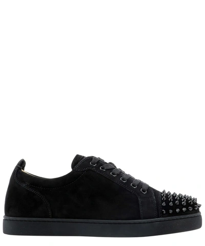 Shop Christian Louboutin Louis Junior Spikes Sneakers In Black