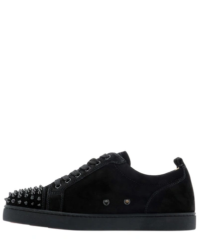 Shop Christian Louboutin Louis Junior Spikes Sneakers In Black