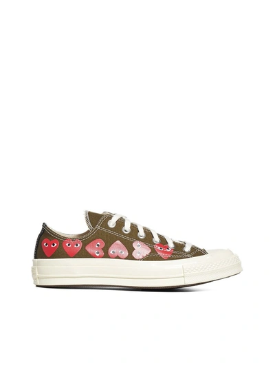 Shop Comme Des Garçons Play X Converse Chuck Taylor Multi Heart Sneakers In Green