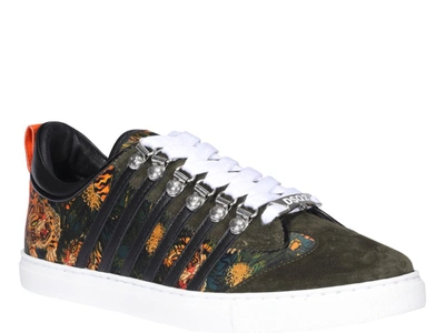 Shop Dsquared2 Tiger Print Sneakers In Multi