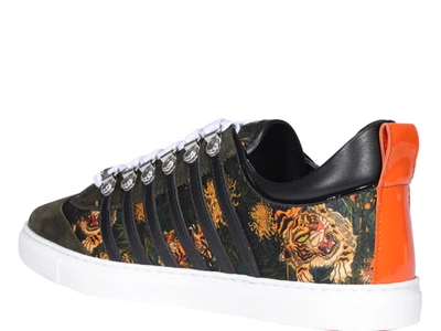 Shop Dsquared2 Tiger Print Sneakers In Multi