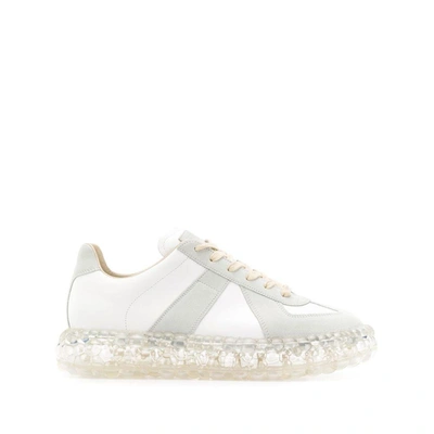 Shop Maison Margiela Replica Caviar Sneakers In White