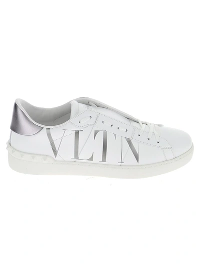 Shop Valentino Garavani Rockstud Vltn Open Sneakers In White