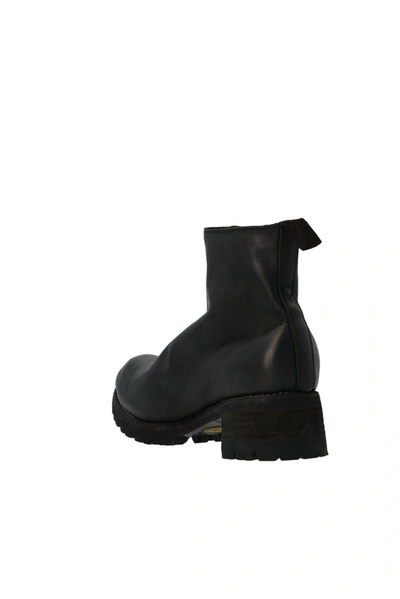 Shop Guidi Front Zip Ankle Boots In Black