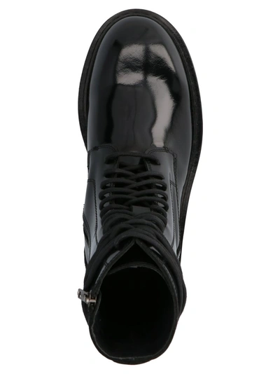 Shop Ann Demeulemeester Abraded Combat Boots In Black