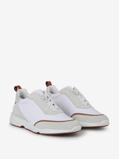 Shop Loro Piana Modular Walk Sneakers In White