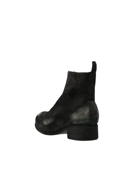 Shop Guidi Front Zip Detail Ankle Boots In Black