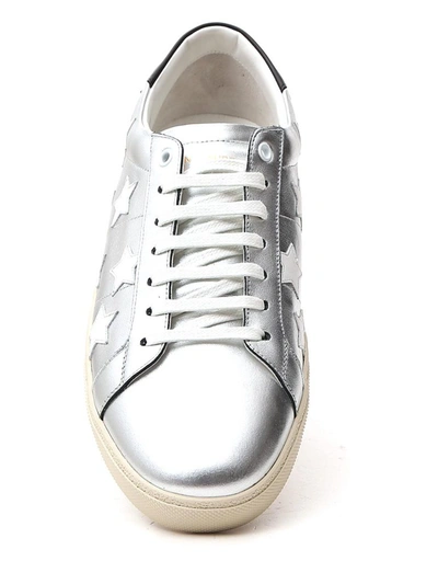 Shop Saint Laurent Court Classic Sneakers In Silver