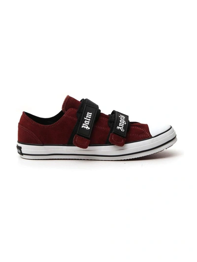 Shop Palm Angels Touch Strap Sneakers In Red