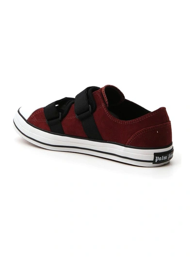 Shop Palm Angels Touch Strap Sneakers In Red