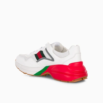 Shop Gucci Rhyton Sneakers In White