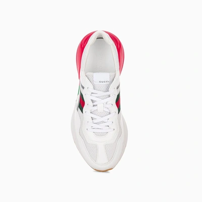 Shop Gucci Rhyton Sneakers In White