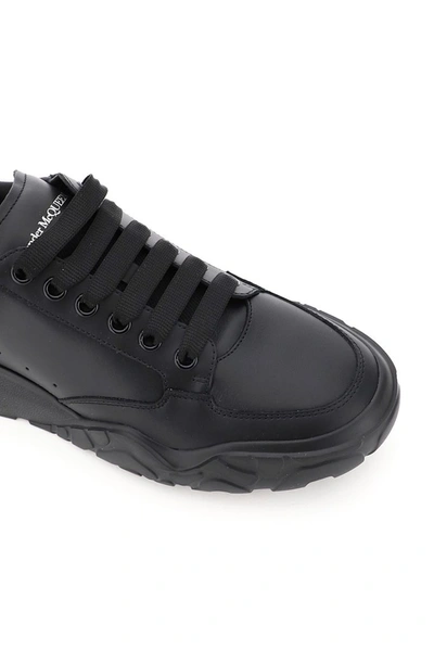 Shop Alexander Mcqueen Oversized Court Trainers In Black