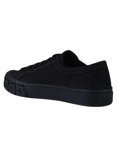 Shop Prada Wheel Vulcanizzato Sneakers In Black