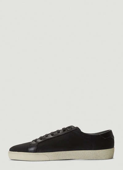 Shop Saint Laurent Court Classic Sl/06 Embroidered Sneakers In Black