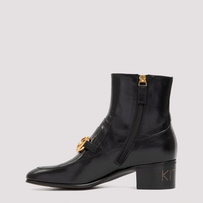 Shop Gucci Horsebit Chain Ankle Boots In Black