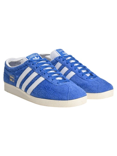 Shop Adidas Originals Gazelle Vintage Sneakers In Blue