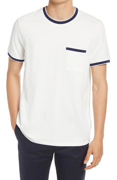 Shop Club Monaco Ringneck T-shirt In Blanc De Blanc