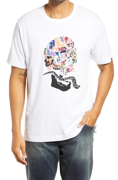 Shop Robert Graham Temptation Signature Skull Embroidered Graphic Tee In White