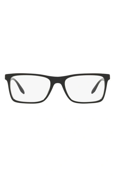 Shop Giorgio Armani 55mm Rectangular Optical Glasses In Clear