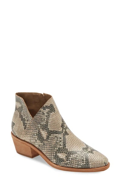 Shop Vince Camuto Arendara Bootie In Natural Snake Print Leather