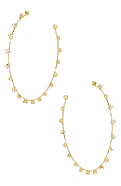 Shop Ettika Large Sparkle Hoop Earrings In Gold