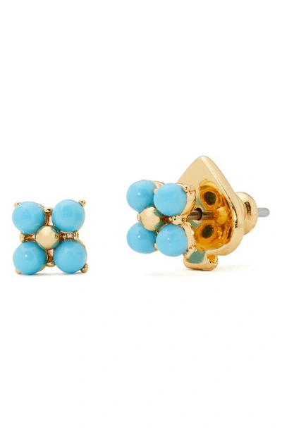 Shop Kate Spade Myosotis Flower Stud Earrings In Turquoise