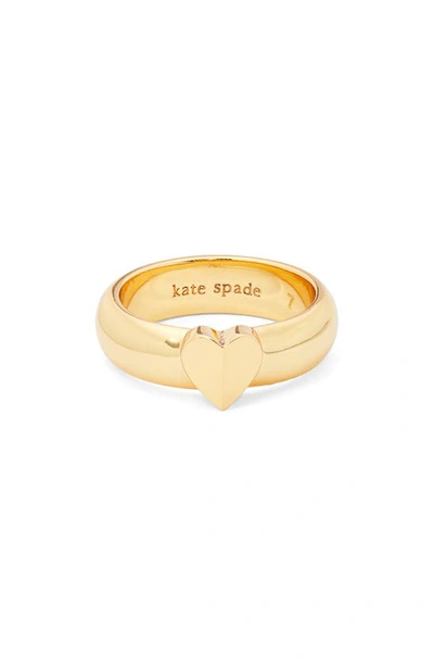 Shop Kate Spade Heartful Ring In Gold