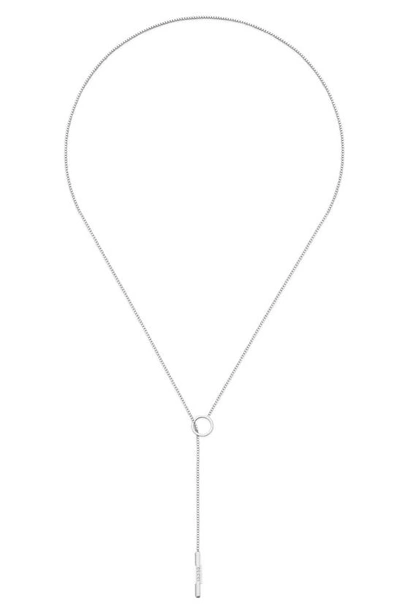 Shop Gucci Link To Love Lariat Necklace In D.13 18kw