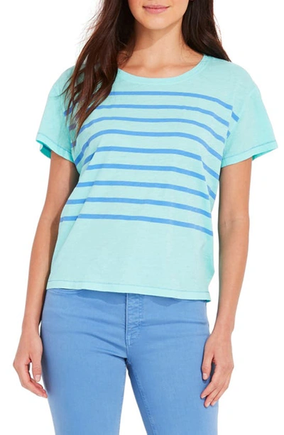 Shop Vineyard Vines Placed Stripe Surf T-shirt In Andros Blue