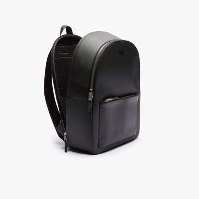 Lacoste Men's Chantaco Piqué Leather Backpack - One Size In Black