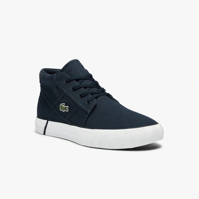Shop Lacoste Men's Gripshot Canvas And Leather Chukkas - 10.5 In Grey